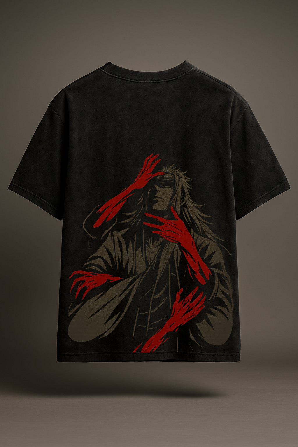 GOJO SATORU ACID WASH BLACK T-SHIRT